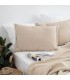 Coussin Chaud et Doux en Laine avec Frange 60x40cm Coll. Savana Creme'