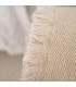 Warm and Soft Wool Cushion with Fringe 60x40cm Coll. Savana Cream