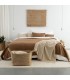 Coussin Chaud et Doux en Laine avec Frange 60x40cm Coll. Savana Creme'