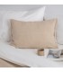 Coussin Chaud et Doux en Laine avec Frange 60x40cm Coll. Savana Creme'