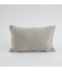 Warm and Soft Wool Cushion with Fringe 60x40cm Coll. Savana Grey