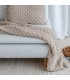 Refined Mountain Style Blanket in Wool 130x180cm Coll. Chalet Dufor Beige