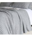 Mountain Style Double BedCover in Wool 220x240cm Coll. Chalet Dufor Grey