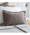 Classic Winter Decorative Cushion in Wool 60x40cm Coll. Zola Beige