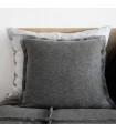 Classic Winter Decorative Cushion in Wool 60x60cm Coll. Zola Grey