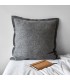 Classic Winter Decorative Cushion in Wool 60x60cm Coll. Zola Grey