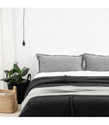 Classic Winter Decorative Cushion in Wool 90x50cm Coll. Zola Grey