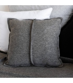 Classic Winter Decorative Cushion in Wool 50x50cm Coll. Zola Grey