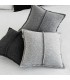 Classic Winter Decorative Cushion in Wool 50x50cm Coll. Zola Grey