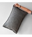 Classic Winter Decorative Cushion in Wool 60x40cm Coll. Zola Grey