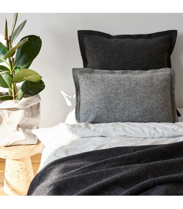 Cuscino Decorativo Invernale Classico in Lana 60x40cm Coll. Zola Grigio