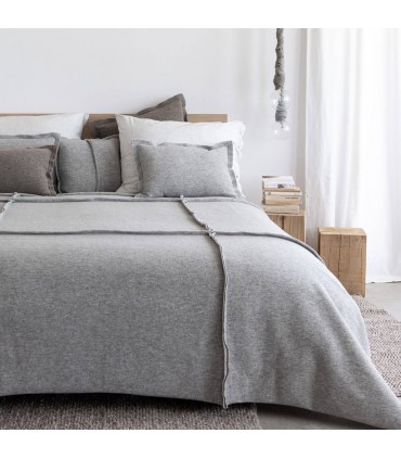 Coperta Invernale Classica in Lana 220x240cm Coll. Zola Grigio Chiaro