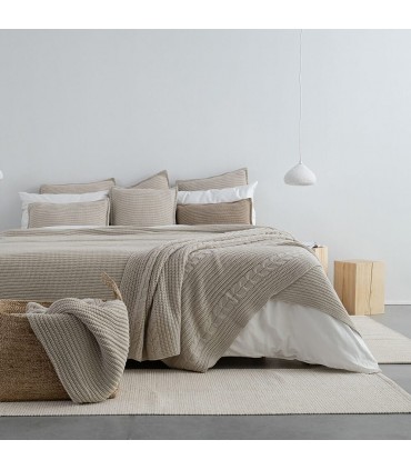 Coussin Decoratif Doux en Laine 50x50cm Coll. Aria Creme'