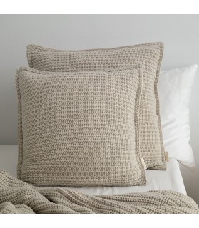 Coussin Decoratif Doux en Laine 50x50cm Coll. Aria Creme'