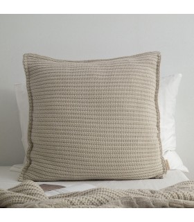 Coussin Decoratif Doux en Laine 60x60cm Coll. Aria Creme'