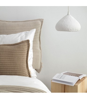 Coussin Decoratif Doux en Laine 60x60cm Coll. Aria Creme'