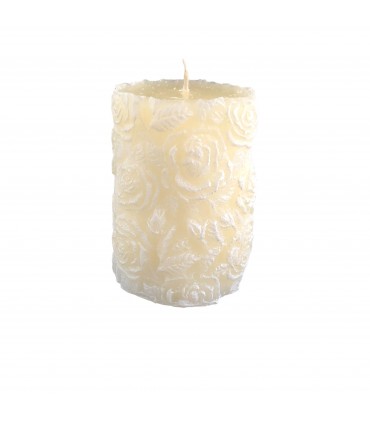 Large beautiful decorative cream Candle