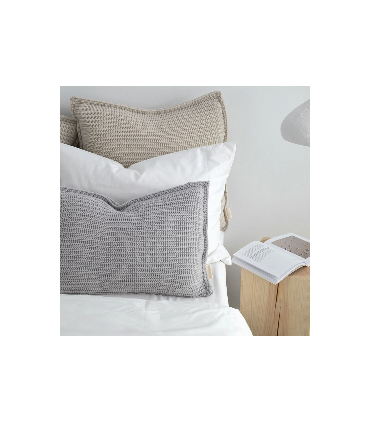 Coussin Decoratif Doux en Laine 60x40cm Coll. Aria Gris