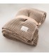 Thick and Soft Wool Blanket 130x180cm Coll. Stella Dark Beige