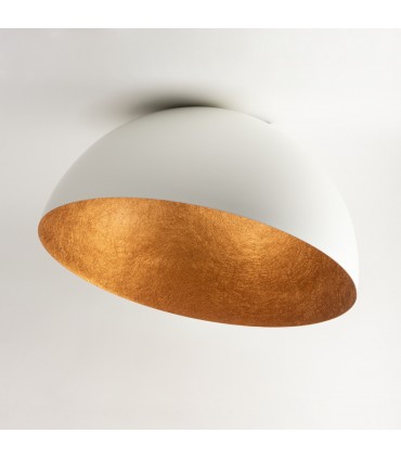 Modern Ceiling Lamp 35 cm Sfera Collection Color White/Copper