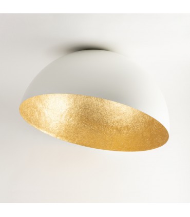 Modern Ceiling Lamp 35 cm Sfera Collection Color White/Gold