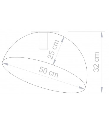 Moderna Lampada da Soffitto 50 cm Collezione Sfera Colore Bianco/Rame