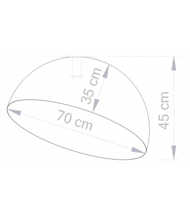 Modern Ceiling Lamp 70 cm Sfera Collection Color Black/Gold