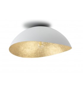 Lampada da Soffitto di Design Moderno Collezione Onda Piccola Colore Bianco/Oro