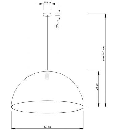 Lampe à Suspension au Design Moderne 50 cm Collection Sfera Couleur Or