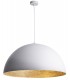 Modern Design Hanging Lamp 70 cm Sfera Collection White/Gold Color