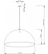 Modern Design Hanging Lamp 70 cm Sfera Collection White/Cooper Color