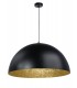 Modern Design Hanging Lamp 35 cm Sfera Collection Black/Gold Color Gold