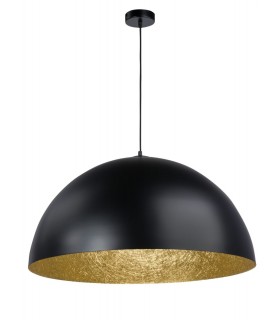 Modern Design Hanging Lamp 35 cm Sfera Collection Black/Gold Color Gold