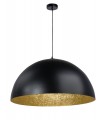 Modern Design Hanging Lamp 35 cm Sfera Collection Black/Gold Color Gold