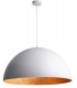 Modern Design Hanging Lamp 35 cm Sfera Collection White/Cooper  Color