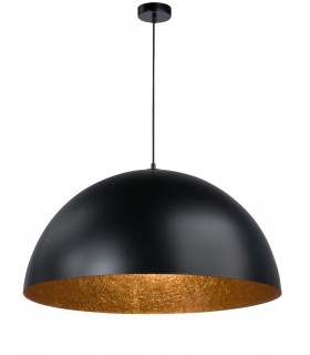 Lampe à Suspension au Design Moderne 35 cm Collection Sfera Couleur Noir/Cuivre