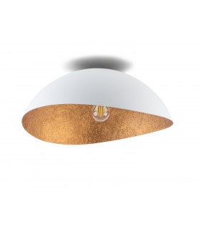 Lampada da Soffitto di Design Moderno Collezione Onda Piccola Colore Bianco/Rame