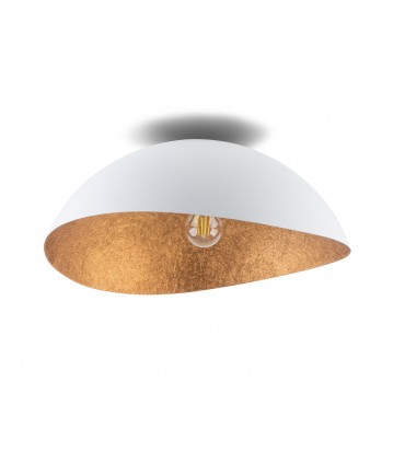 Modern Design Ceiling Lamp Onda Medium Collection Color White/Cooper