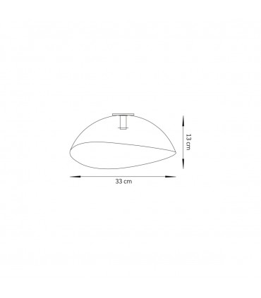 Lampada da Soffitto di Design Moderno Collezione Onda Grande XL Colore Bianco/Rame