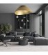 Plafonnier Design Moderne Collection Onda Petit  Couleur Noir/Cuivre