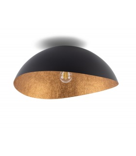 Modern Design Ceiling Lamp Onda Small Collection Color Black/Cooper