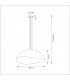 Hanging Lamp for Modern Interiors  Onda Medium Collection Color White/Cooper