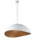 Hanging Lamp for Modern Interiors  Onda Medium Collection Color White/Cooper