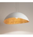 Hanging Lamp for Modern Interiors  Onda Medium Collection Color White/Cooper