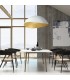 Hanging Lamp for Modern Interiors  Onda Medium Collection Color White/Cooper