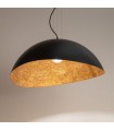 Lampada a Sospensione per Interni Moderni Collezione Onda Media Colore Nero/Rame