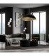 Lampada a Sospensione per Interni Moderni Collezione Onda Grande XL Colore Nero/Rame