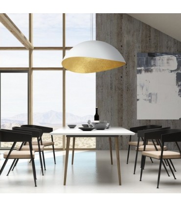 Hanging Lamp for Modern Interiors  Onda Large XL Collection Color Black/Cooper