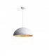 Lampe à Suspension au Design Moderne 35 cm Collection Sfera Couleur Blanc/Cuivre