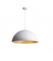 Lampada a Sospensione di Design Moderno 50 cm Collezione Sfera Colore Bianco/Rame